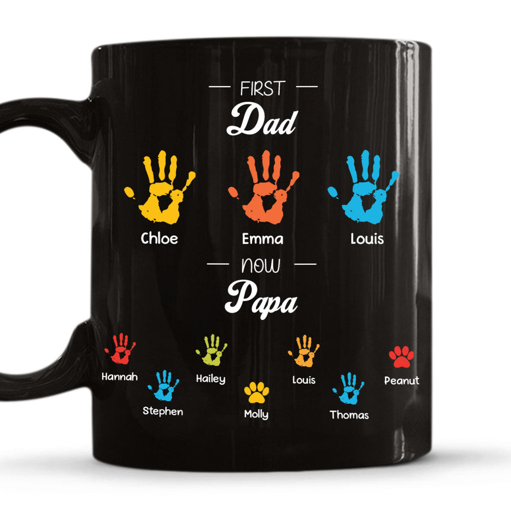 First Dad Now Papa - Personalized Coffee Mug