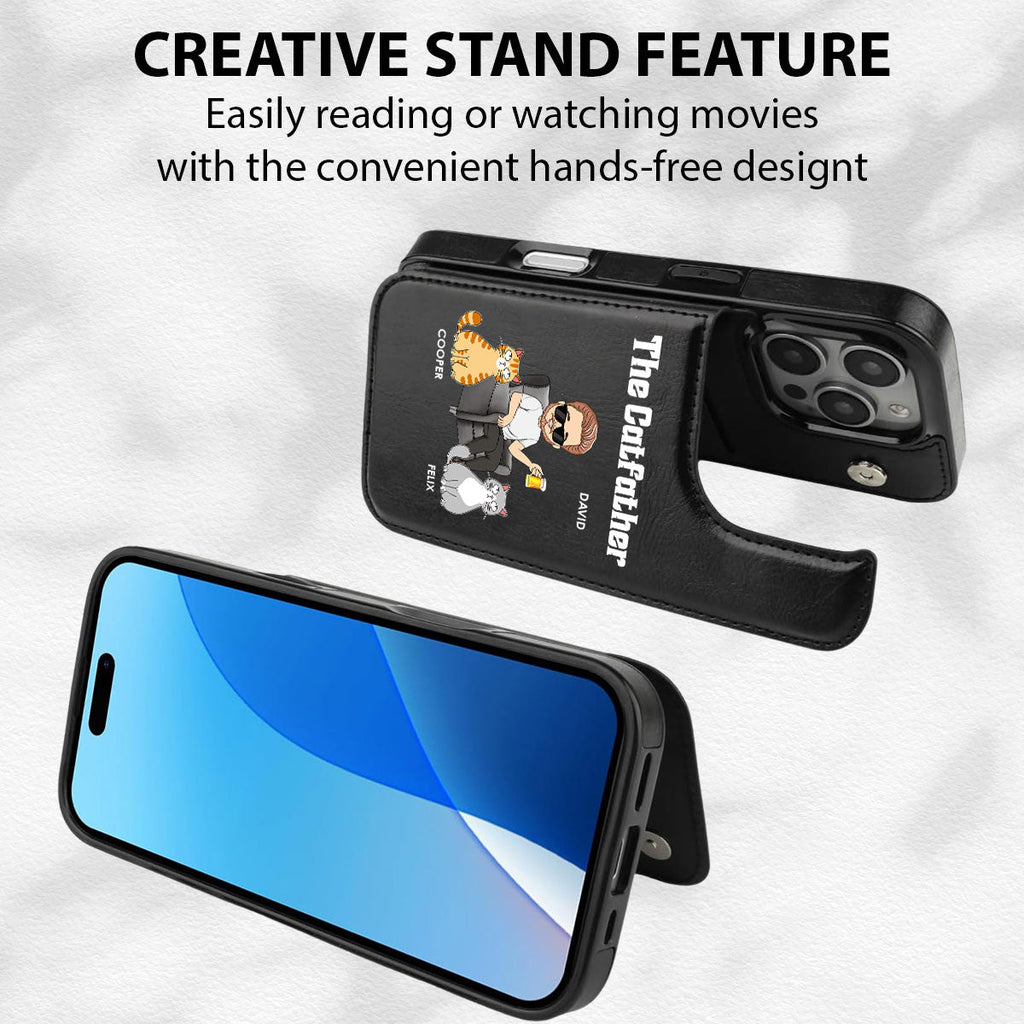 The Catfather - Personalized Leather Phone Case