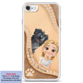 Gold Chibi Dog Mom - Personalized 3D Effect Phone Case