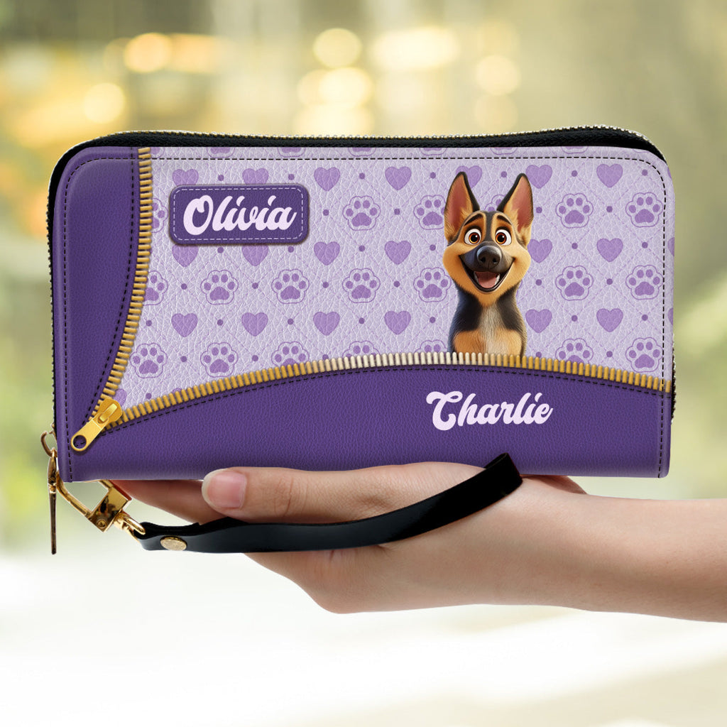 Proud Mom - Personalized Leather Wallet