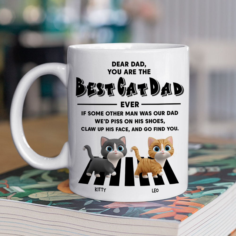 Custom Father's day Birthday Gifts For Cat Dad, Cat Lovers • Go Find You - Personalized Coffee Mug
