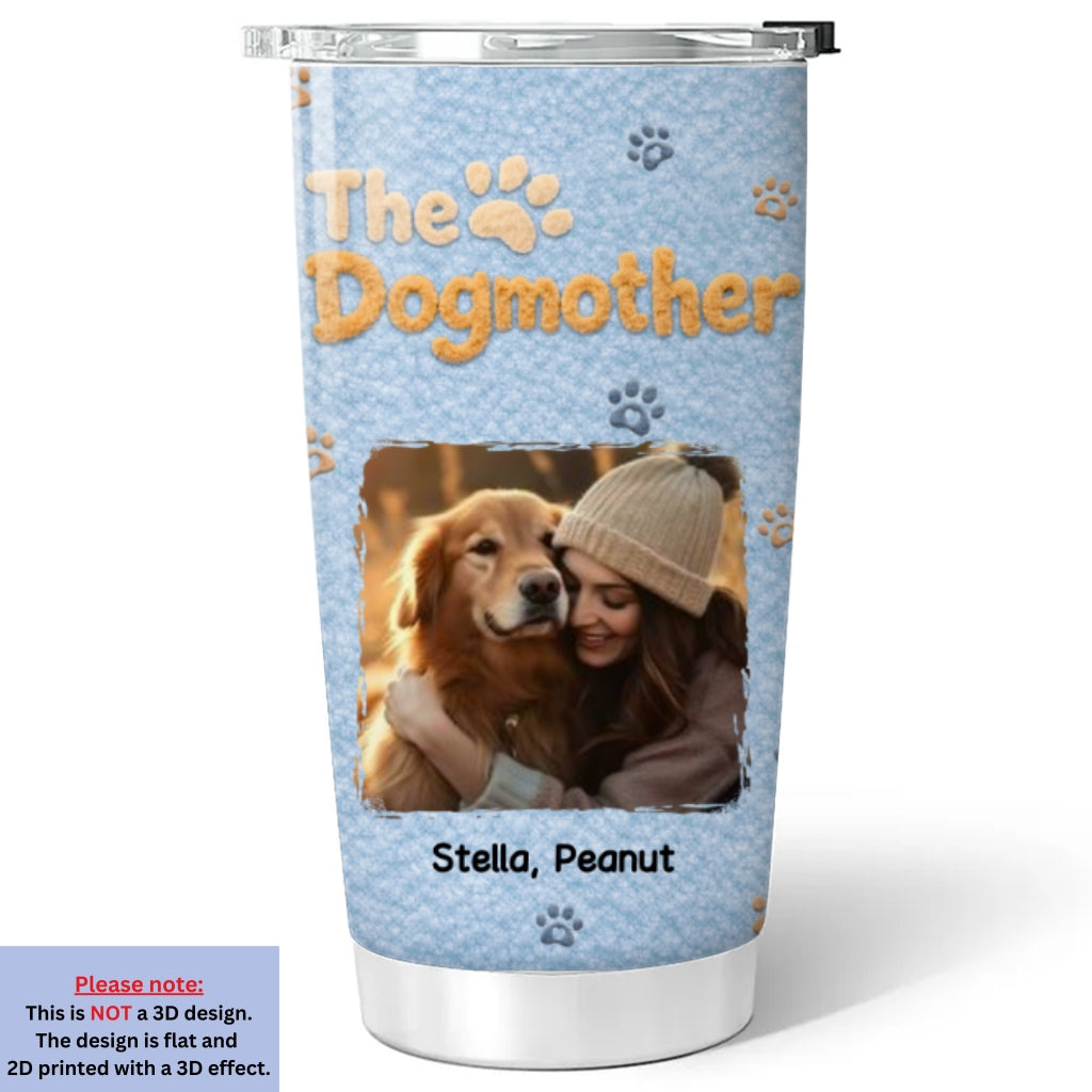 Custom Photo Christmas Birthday Gifts For Dog Mom, Dog Lovers • The Stuffy Dog Mother Photo - Personalized 3D Effect Tumbler