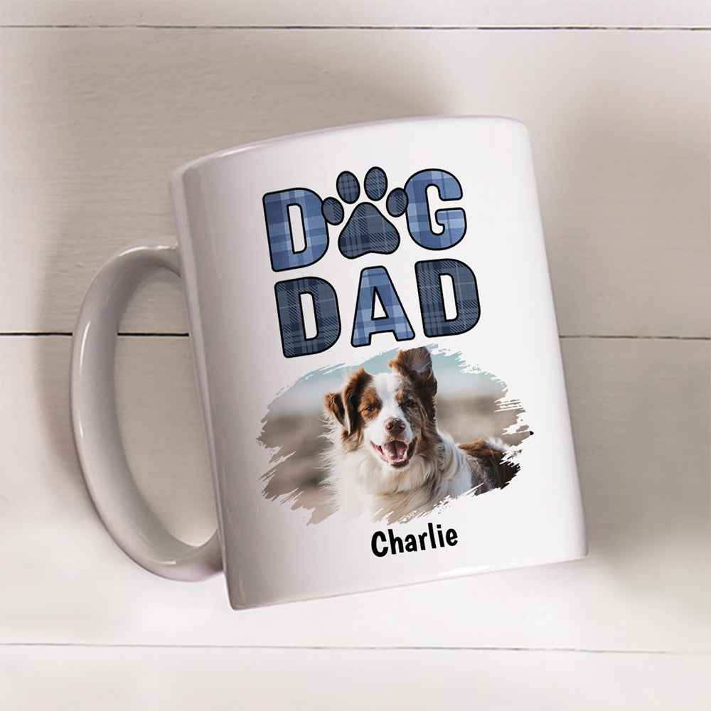 Custom Photo Father's day Birthday Gifts For Dog Dad, Dog Lovers • Best Dog Dad Photo - Personalized Coffee Mug