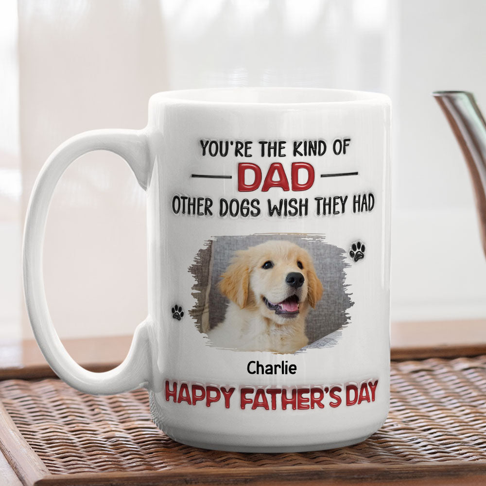 Custom Photo Father's day Birthday Gifts For Dog Dad, Dog Lovers • Other Dogs - Personalized 3D Inflated Effect Mug