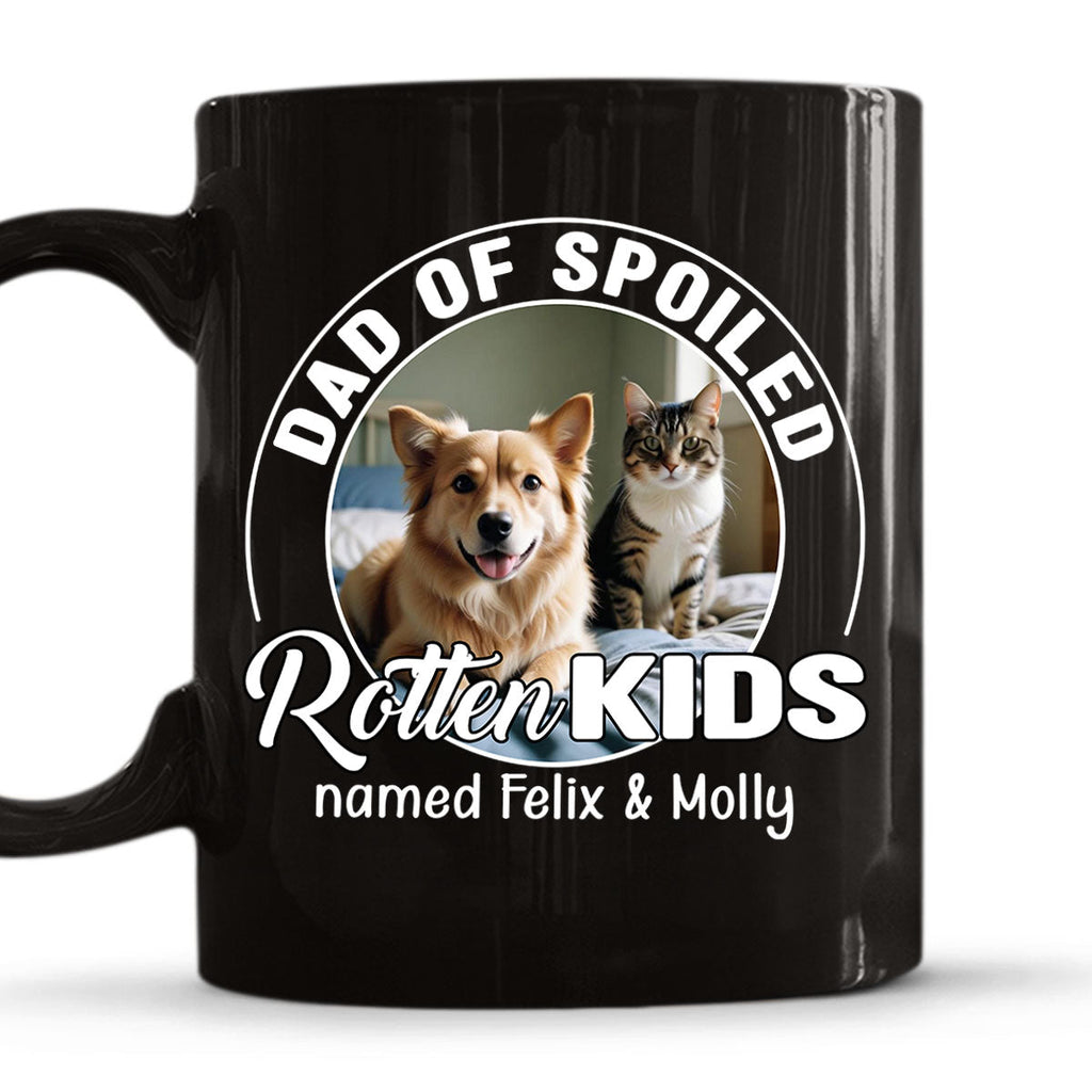 Custom Photo Christmas Birthday Gifts For Pet Lovers • Handsome Spoiled Rotten Pet Photo - Personalized Coffee Mug