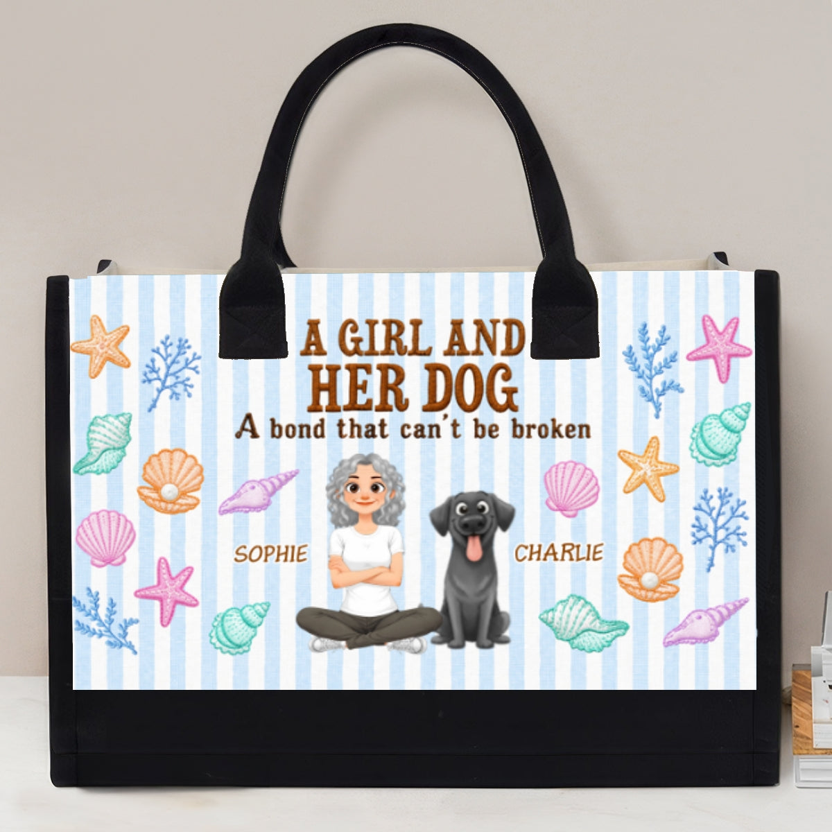Bonding In Summer - Personalized Canvas Tote Bag