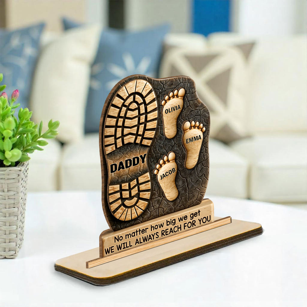 Your Footsteps Led Our Way - Personalized 2-Layer Wood Plaque With Flat Base