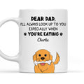 Custom Christmas Birthday Gifts For Dog Lovers • I Will Always Look Up To You - Personalized Coffee Mug