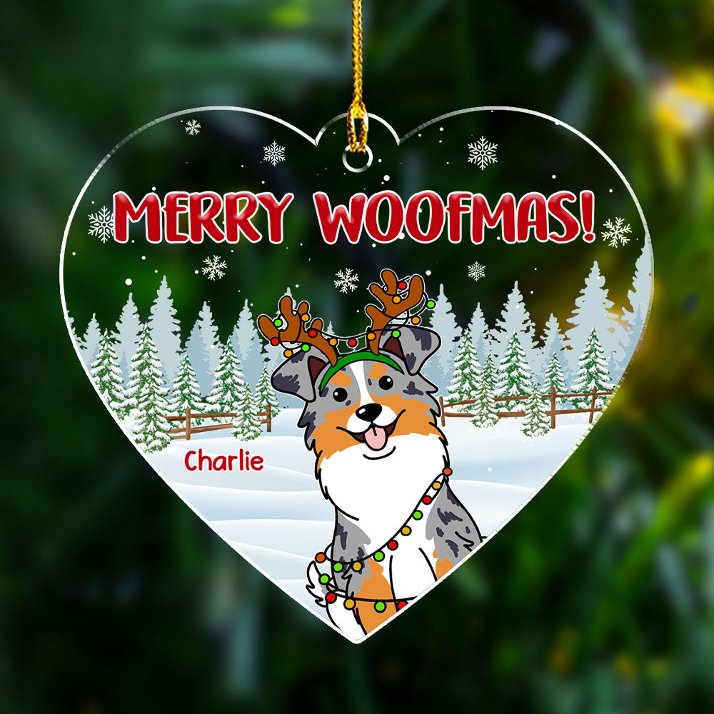 Custom Christmas Decor Home Birthday Gifts For Dog Lovers • Dog With Love - Personalized Acrylic Ornament