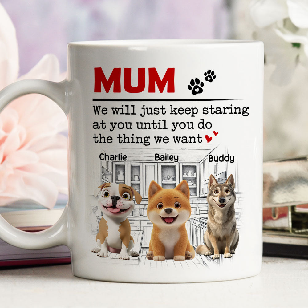 Custom Mother's Father's day Birthday Gifts For Dog Lovers • The Thing I Want - Personalized Coffee Mug
