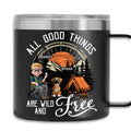 Custom Christmas Birthday Gifts For Dog Lovers • Wild And Free - Personalized 14oz Stainless Steel Tumbler With Handle