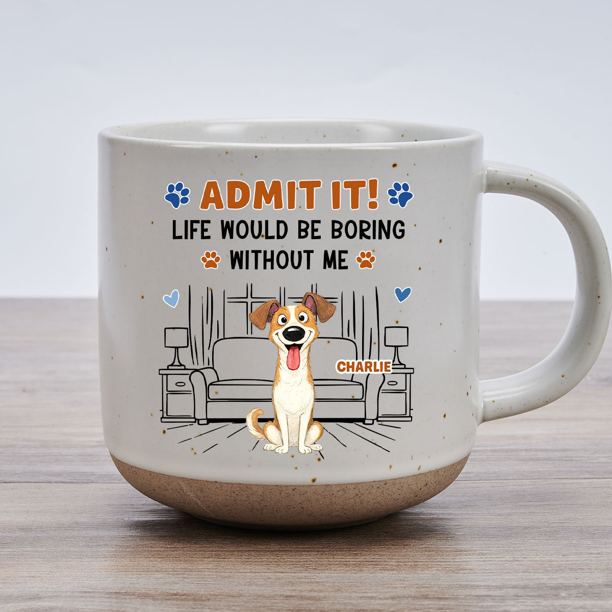 Custom Christmas Birthday Gifts For Dog Mom, Dog Lovers • Admit It Crazy Funny Dog - Personalized Pottery Mug