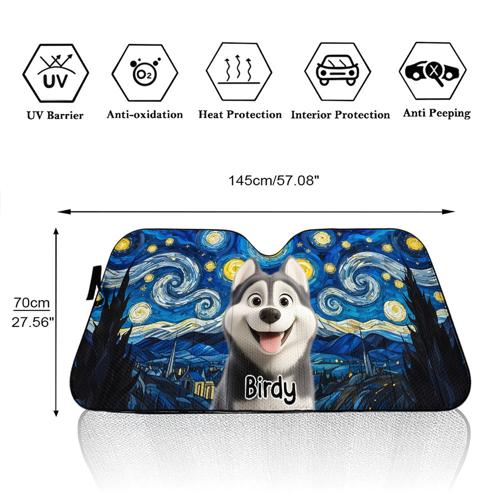 Custom Christmas Birthday Gifts Car Accessories for Dog Parents • Best Picture - Personalized Car Sunshade