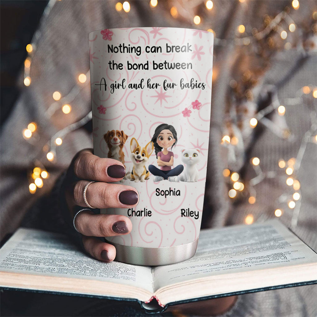 Custom Christmas Birthday Gifts For Pet Lovers • Girls Are In Love With Fur Babies - Personalized Tumbler