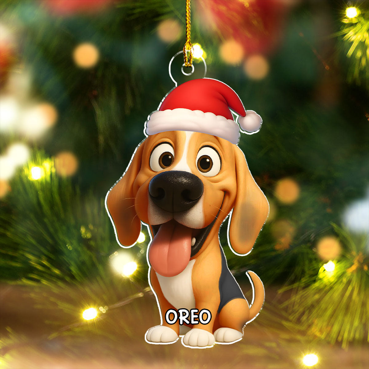 Custom Christmas Decor Home Birthday Gifts For Dog Lovers • Look At My Dog - Personalized Acrylic Ornament