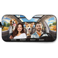 Custom Christmas Birthday Gifts Car Accessories for Dog Parents • Life Is Better With My Dog Couple Photo - Personalized Car Sunshade