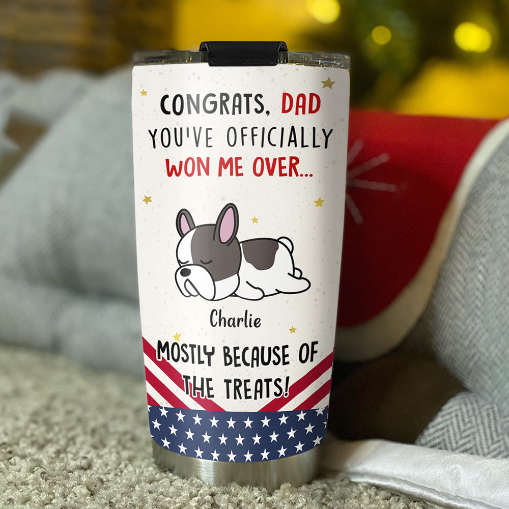 Custom Mother's day Birthday Gifts For Pet Mom, Pet Lovers • Congrats Dog Dad Mom - Personalized Tumbler
