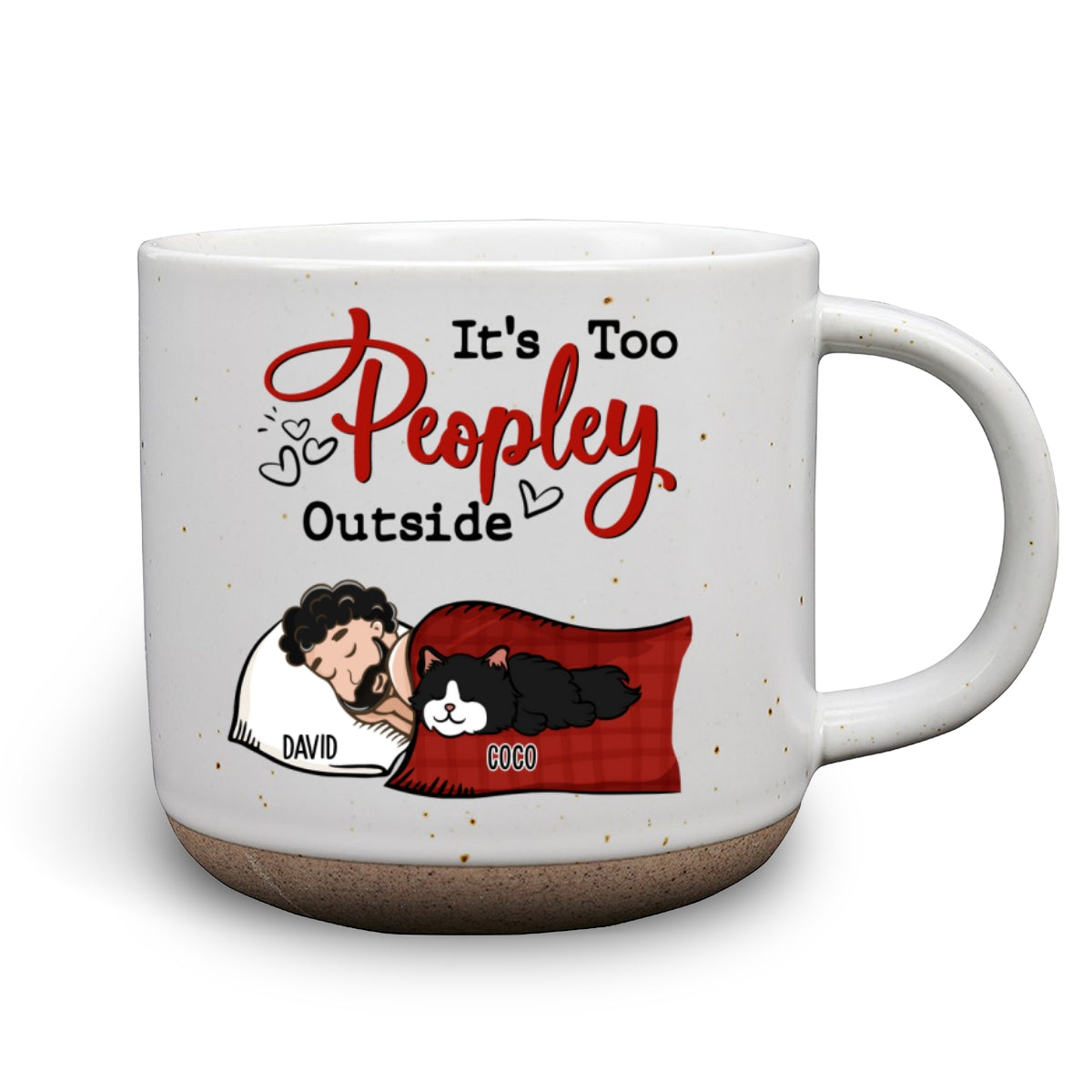 Custom Mother's day Birthday Gifts For Cat Mom, Cat Lovers • Too Peopley - Personalized Pottery Mug