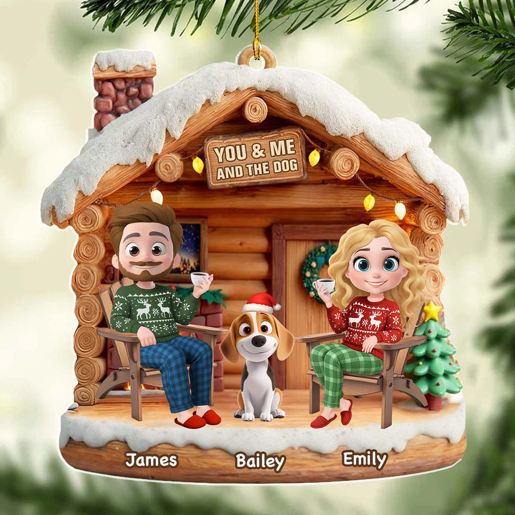 Custom Christmas Decor Home Birthday Gifts For Dog Lovers • Have A Chat With Dogs - Personalized 3D Effect Acrylic Ornament