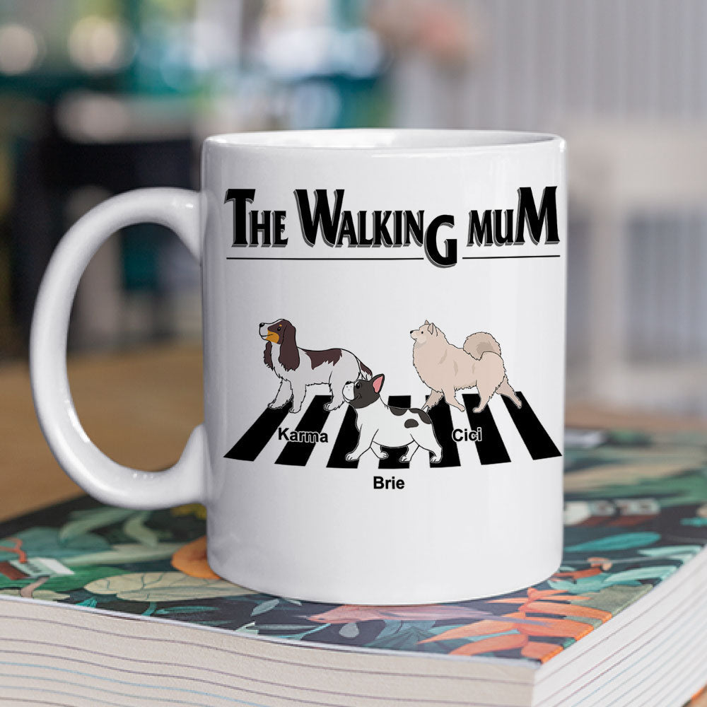 Custom Photo Mother's day Birthday Gifts For Cat Mom, Cat Lovers • The Walking Cat - Personalized Coffee Mug