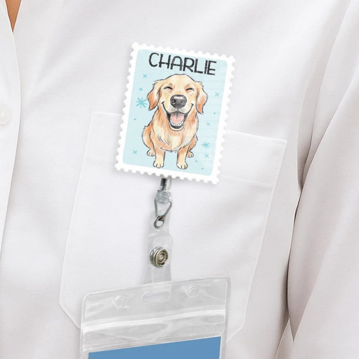 Custom Photo Nurse ID Holder, Graduation Christmas Birthday Gifts for Dog Lovers • Pet Lover - Personalized Acrylic Badge Reel