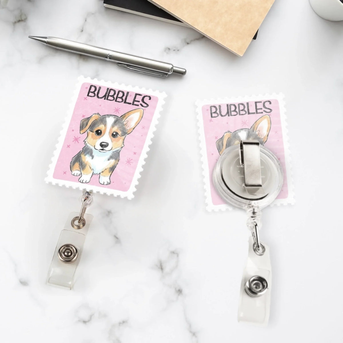 Custom Photo Nurse ID Holder, Graduation Christmas Birthday Gifts for Dog Lovers • Pet Lover - Personalized Acrylic Badge Reel