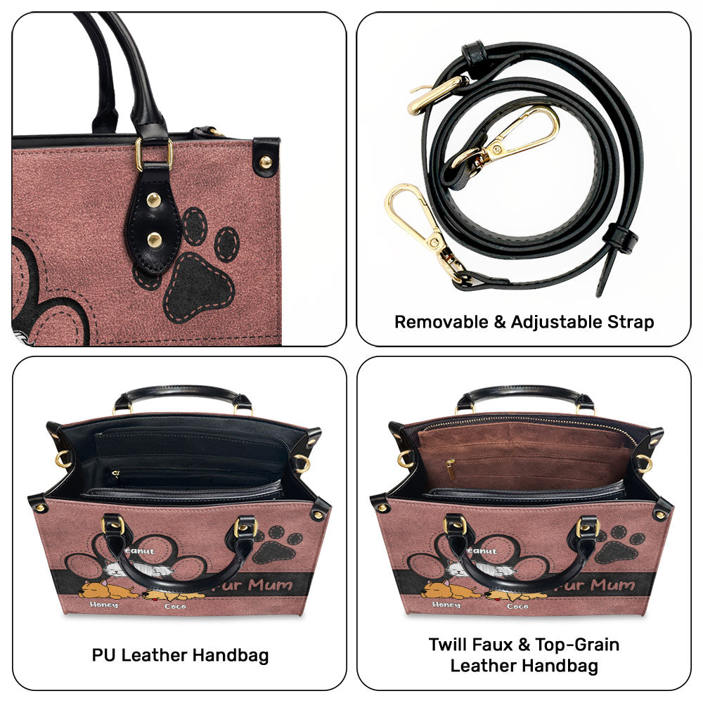 Elegant Fur Mom - Personalized Leather Bag