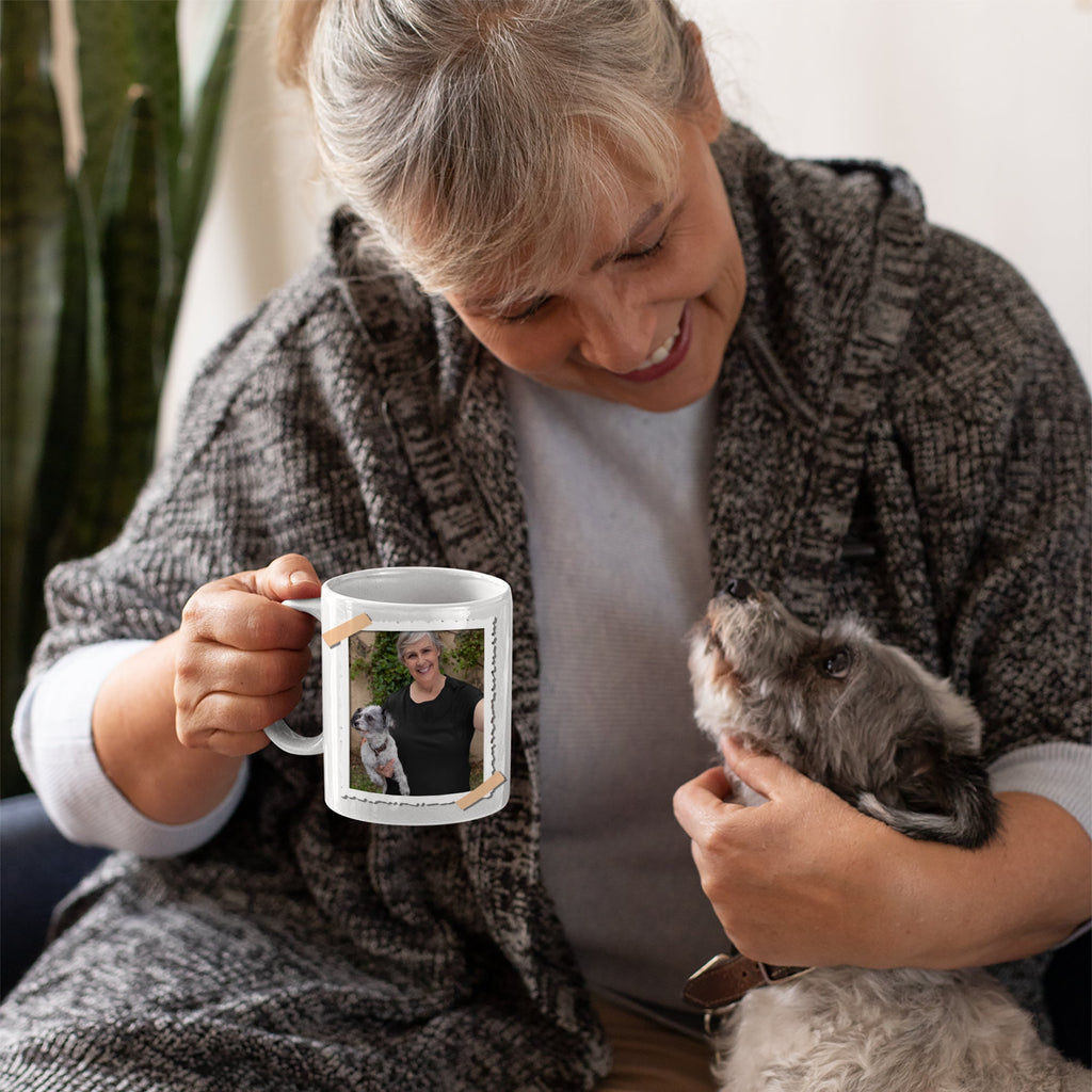 Custom Photo Christmas Birthday Gifts For Dog Lovers • Thank You For Rescuing Me - Personalized Photo Coffee Mug