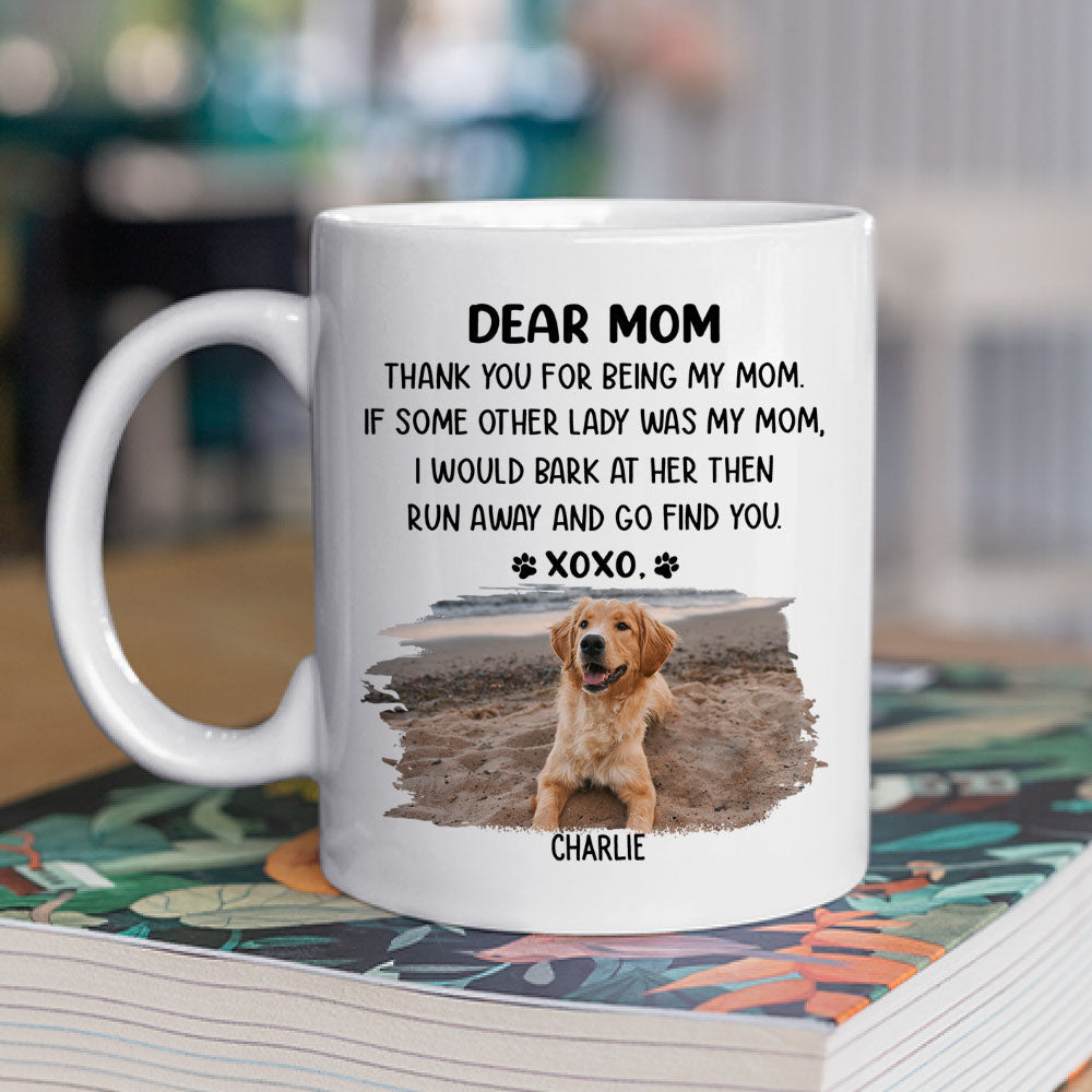 Custom Christmas Birthday Gifts For Dog Lovers • Dear Mom Xoxo - Personalized Coffee Mug
