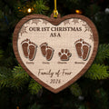 Our 1st Christmas - Personalized Freeshape 2-Layered Wood Ornament