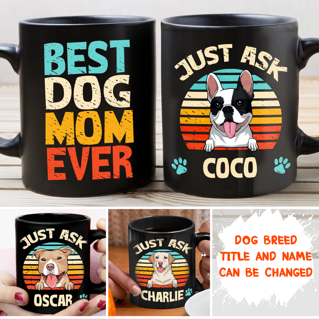 Custom Christmas Birthday Gifts For Dog Lovers • Best Dog Dad/Mom Ever - Personalized Mug