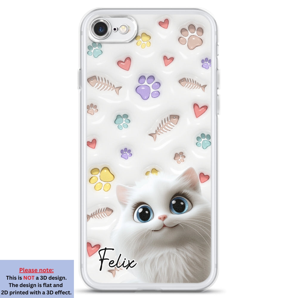 Baby Lovely Cat - Personalized 3D Inflated Effect Phone Case