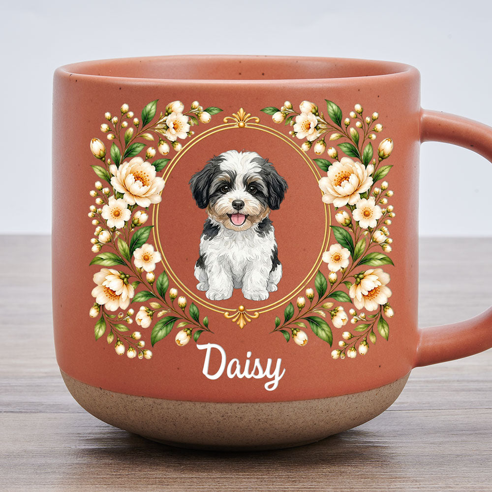 Paws In Bloom - Personalized Pottery Mug