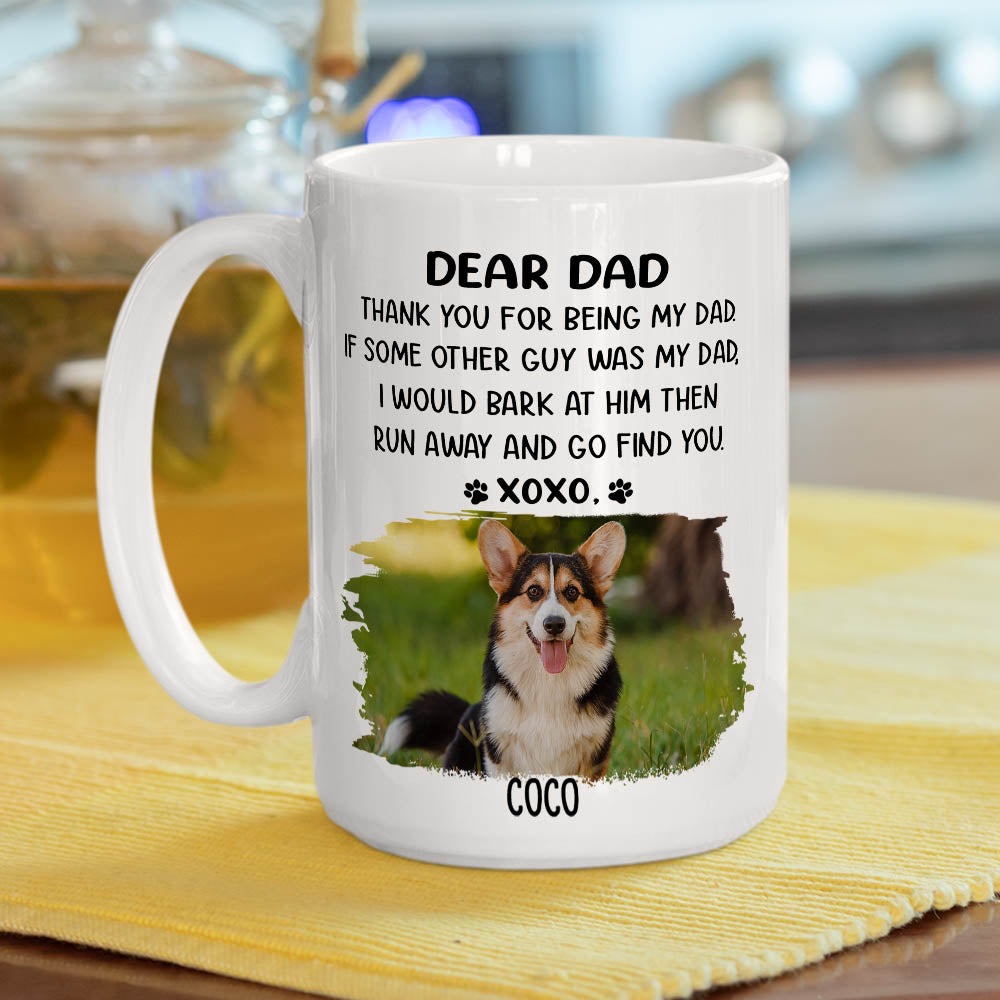 Custom Photo Christmas Birthday Gifts For Dog Lovers • Dear Mom Xoxo Photo - Personalized Coffee Mug