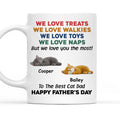 Custom Father's day Birthday Gifts For Cat Dad, Cat Lovers • Love You The Most Cat Version 3 - Personalized Coffee Mug