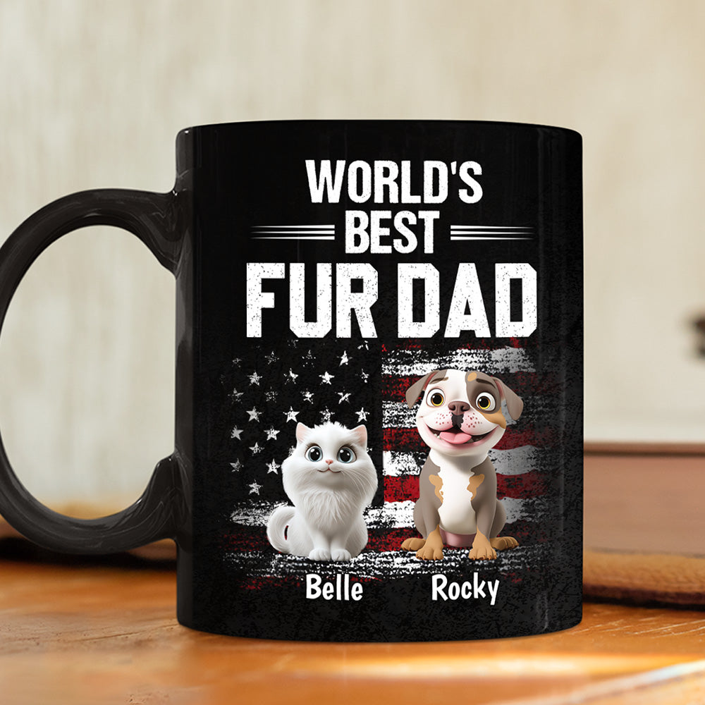 Custom Father's day Birthday Gifts For Pet Dad, Pet Lovers • World Best Pet Dad - Personalized Coffee Mug