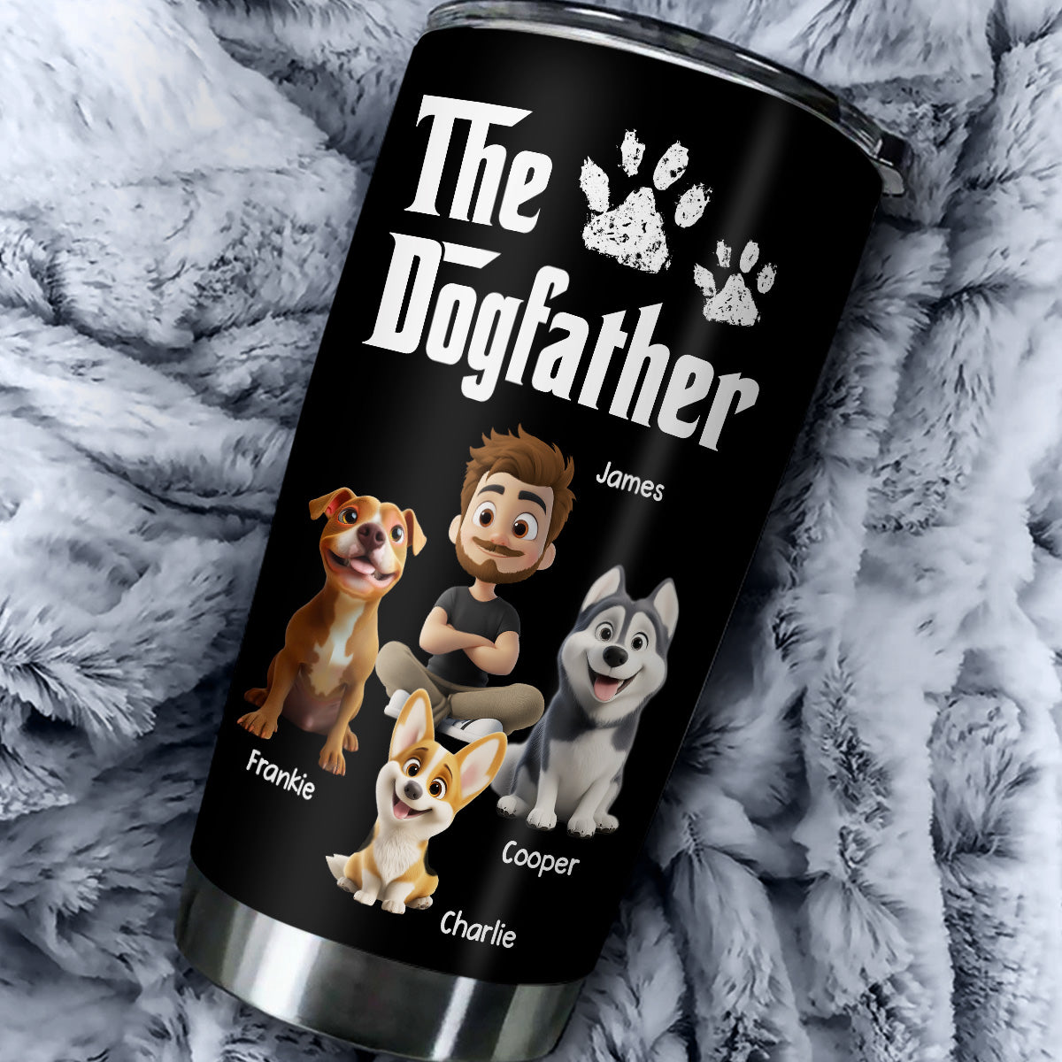 Custom Father's day Birthday Gifts For Dog Dad, Dog Lovers • Cool Dog Father - Personalized Tumbler