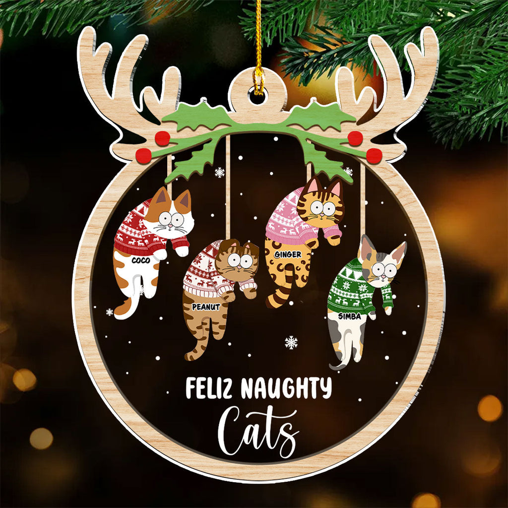 Jolly Cats - Personalized Acrylic Ornament