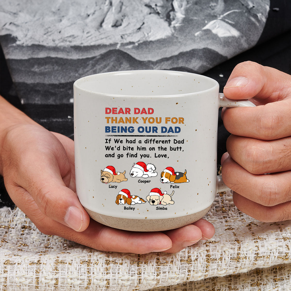 Custom Christmas Birthday Gifts For Dog Lovers • If I Had A Different Mom Dad - Personalized Pottery Mug