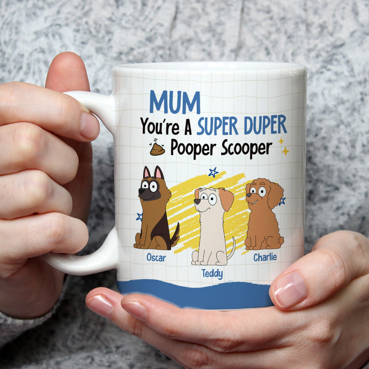 Custom Christmas Birthday Gifts For Dog Lovers • Pooper Scooper - Personalized Coffee Mug