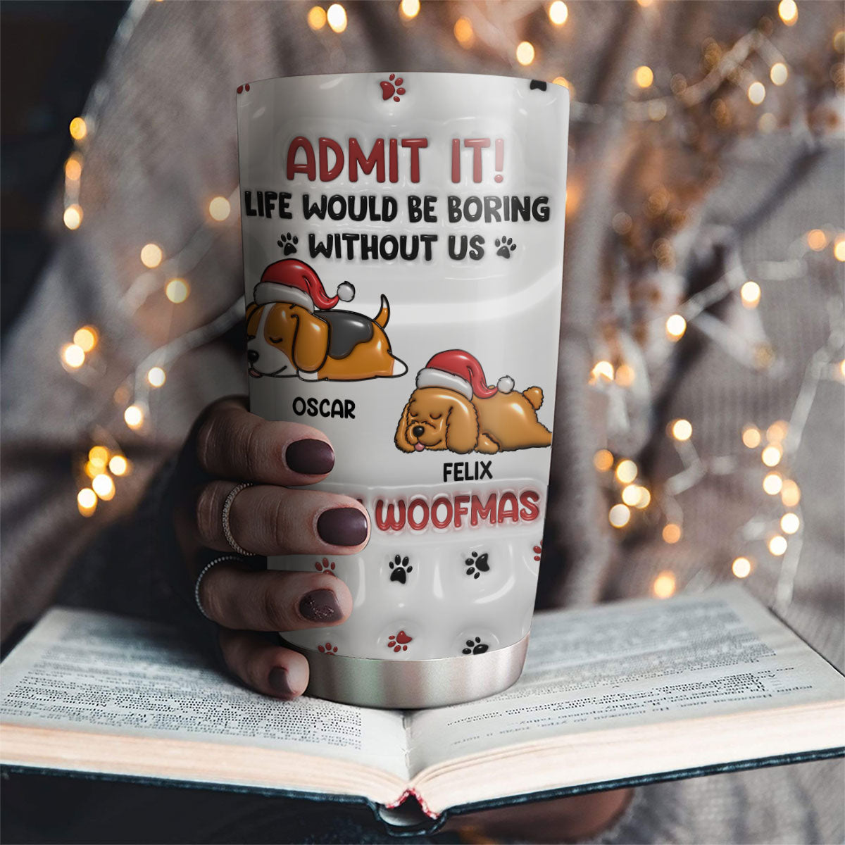 Custom Mother's day Birthday Gifts For Pet Mom, Pet Lovers • Admit It Winter - Personalized 3D Inflated Effect Tumbler