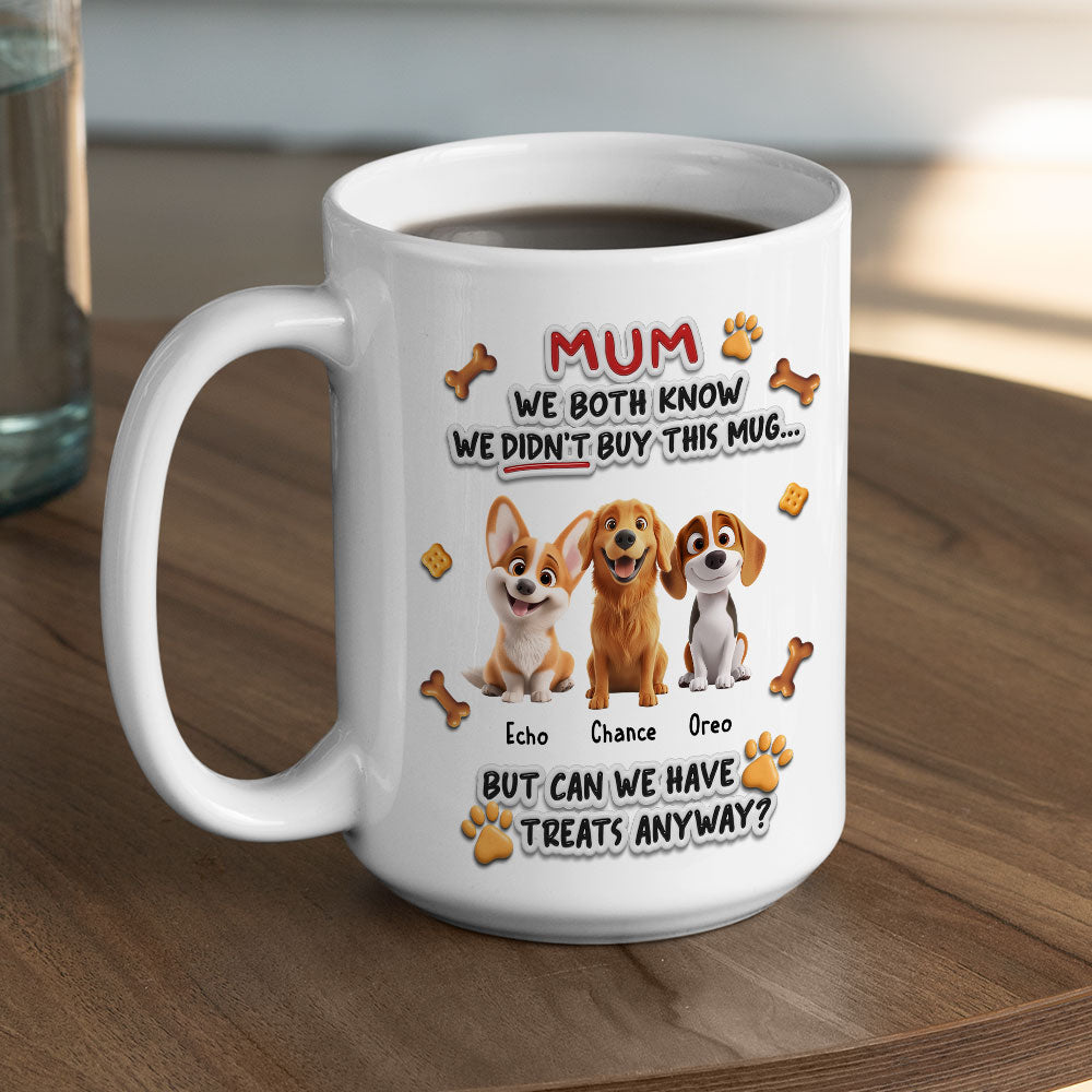 Custom Mother's Father's day Birthday Gifts For Dog Lovers • Can I Have Treats - Personalized 3D Effect Mug