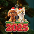 Custom Christmas Decor Home Birthday Gifts For Dog Lovers • My Dog Is Here - Personalized Acrylic Ornament