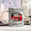 Custom Photo Christmas Birthday Gifts For Cat Lovers • Everything Is Fine Photo - Personalized 3D Inflated Effect Mug