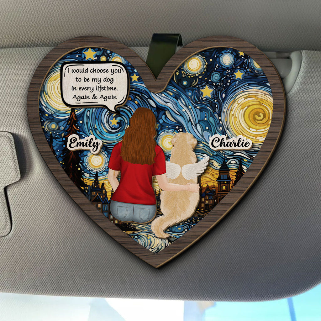 Always Choose You My Dog - Personalized Car Visor Clip