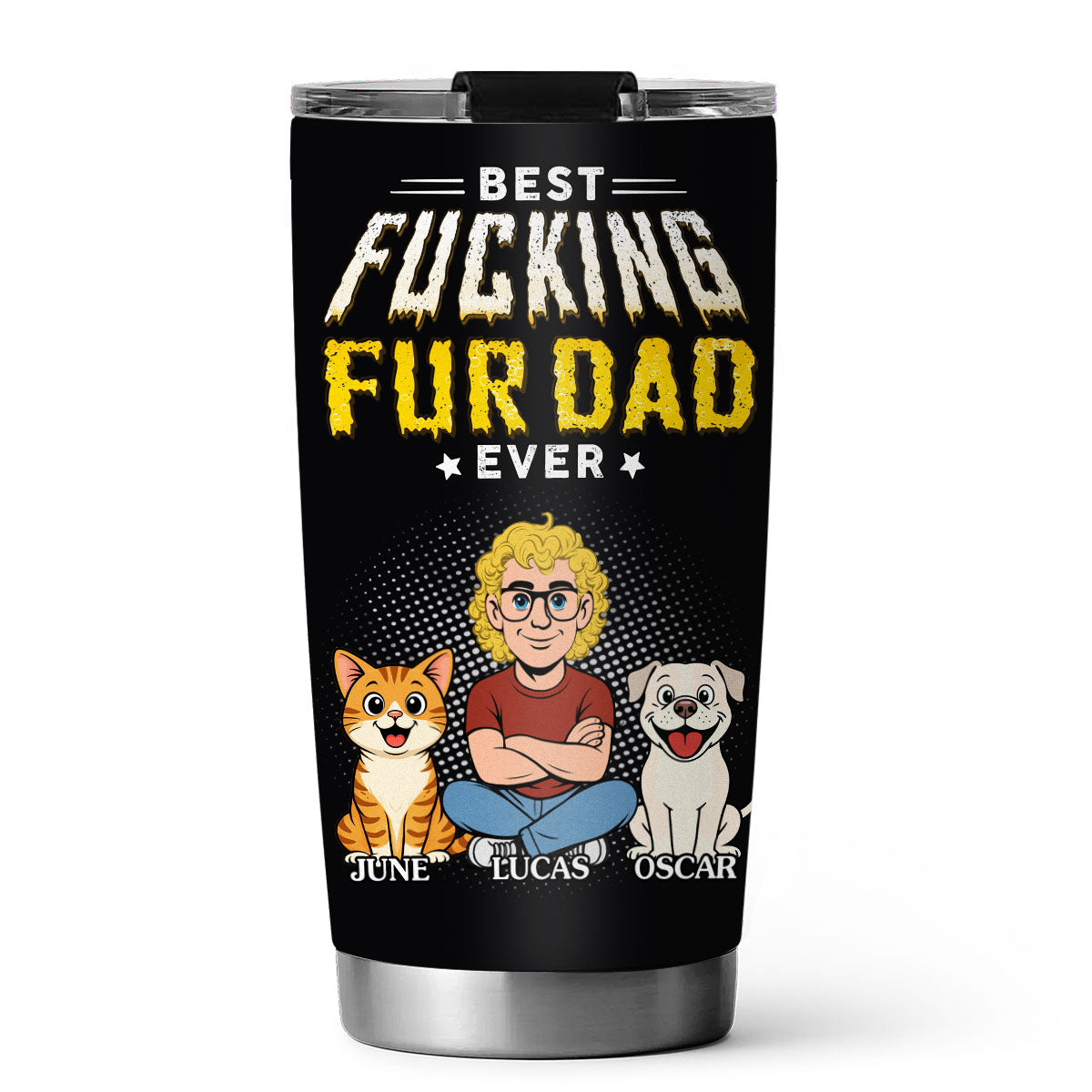 Custom Father's day Birthday Gifts For Pet Dad, Pet Lovers • Pets Dad Champion - Personalized Tumbler