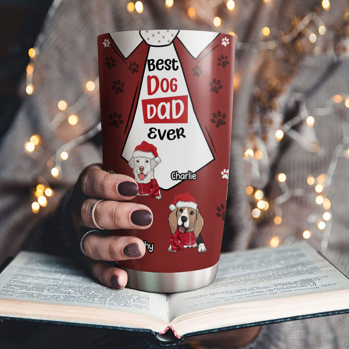 We Love You Best Dog Dad - Personalized Tumbler