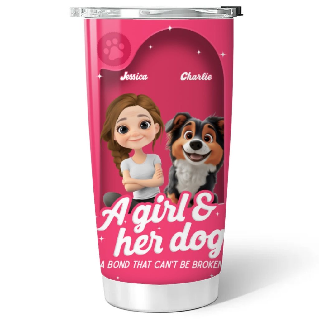 Custom Christmas Birthday Gifts For Dog Mom, Dog Lovers • Us In The Box Version 2 - Personalized 3D Effect Tumbler