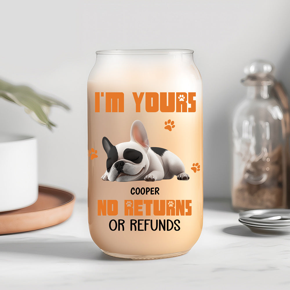 No Returns Or Refunds - Personalized Glass Can