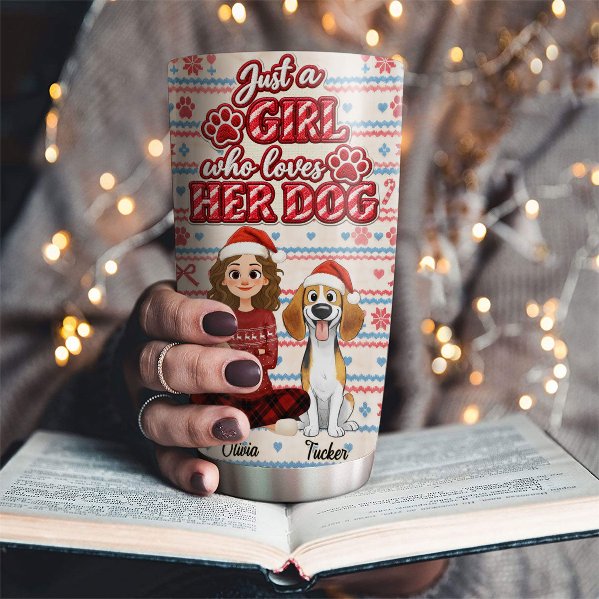 Custom Christmas Birthday Gifts For Cat Lovers • Forever My Dog Mom - Personalized Tumbler